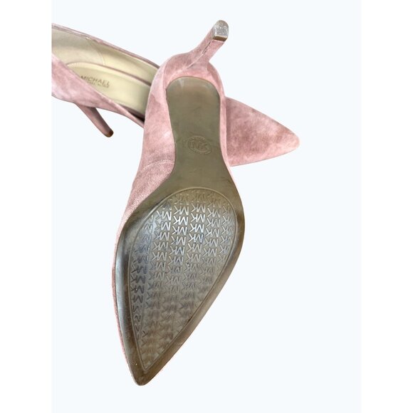 Michael Kors Suede Pointed Toe Pink Stiletto Heels Size 9.5 - Picture 7 of 13